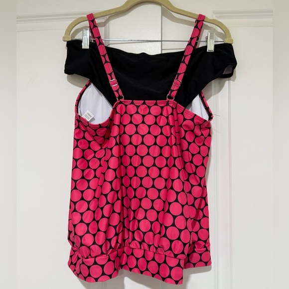 Walk On Beach Dot Print Two Piece Tankini Swimsuit - Size: XL NEW - Picture 9 of 9